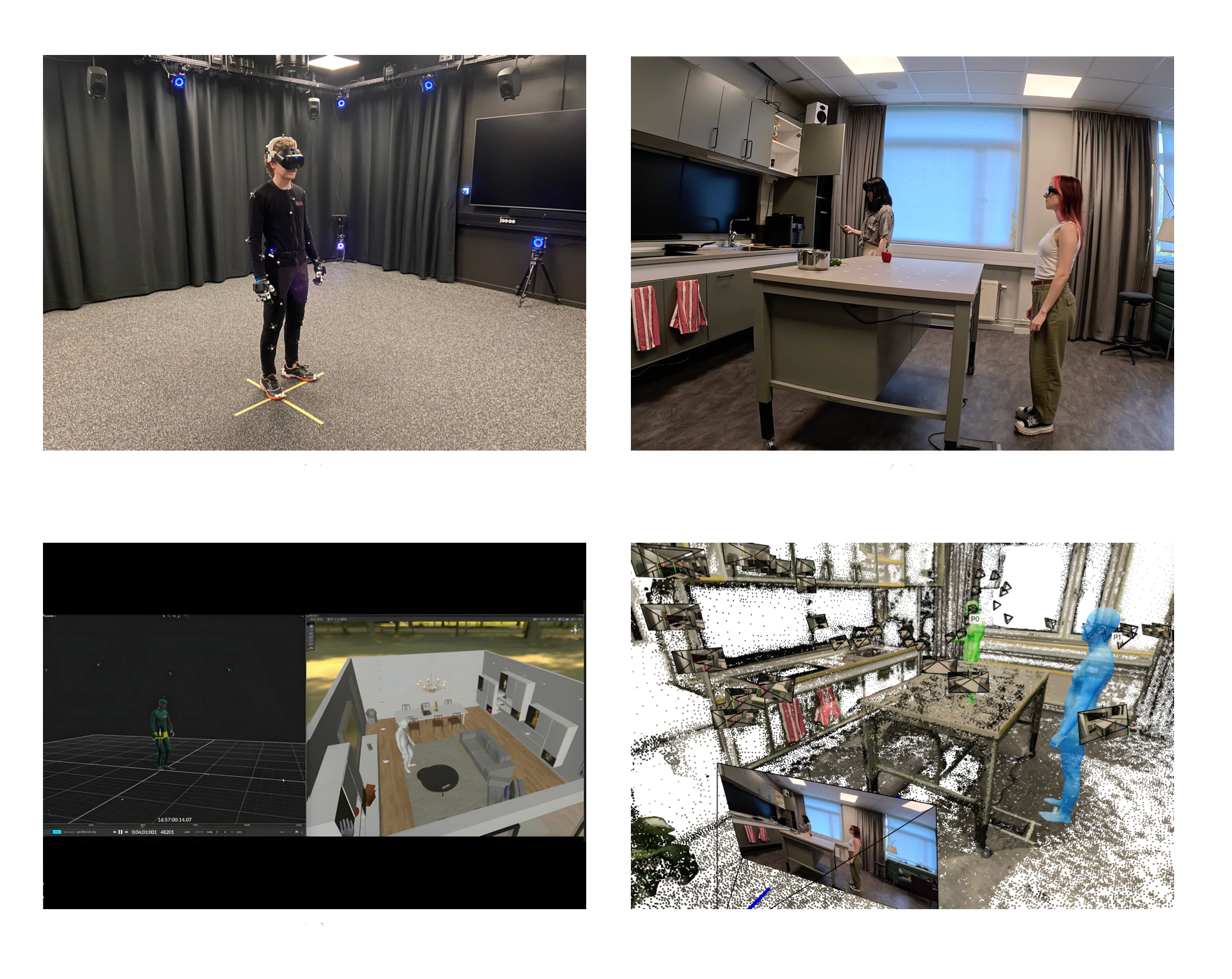 Data collection pipelines: mocap studio and ego-exo Aria capture